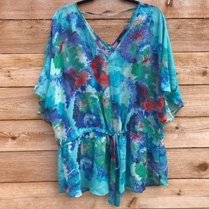 Watercolor floral top
